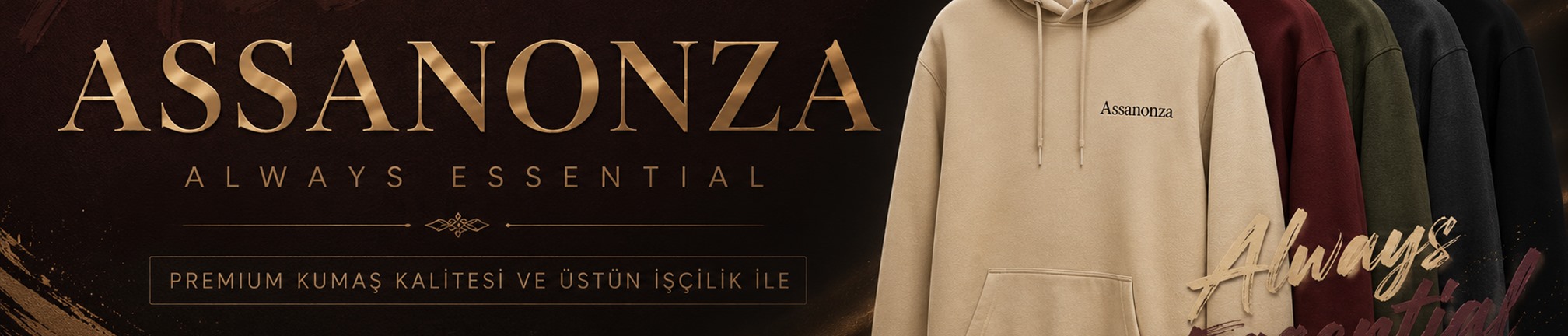 ASSANONZA — Always Essential. Premium kumaş kalitesi ve üstün işçilik.